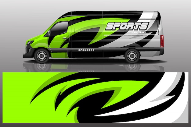 van car decal wrap design