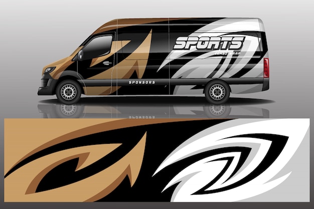 van car decal wrap design