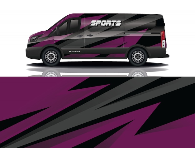 Van car decal wrap illustration