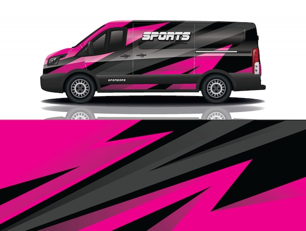 Van car decal wrap illustration