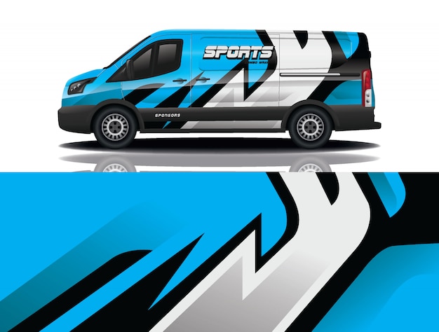 Van car decal wrap illustration