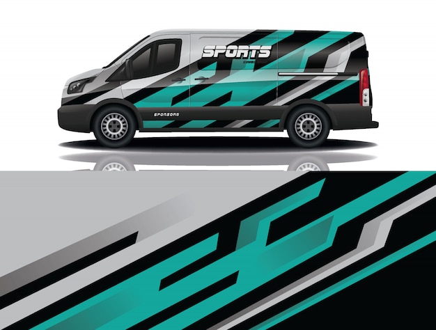 van car decal wrap illustration