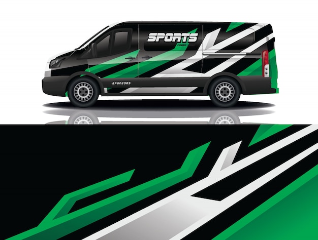 Van car decal wrap illustration