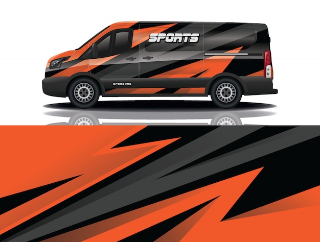 Van car decal wrap illustration