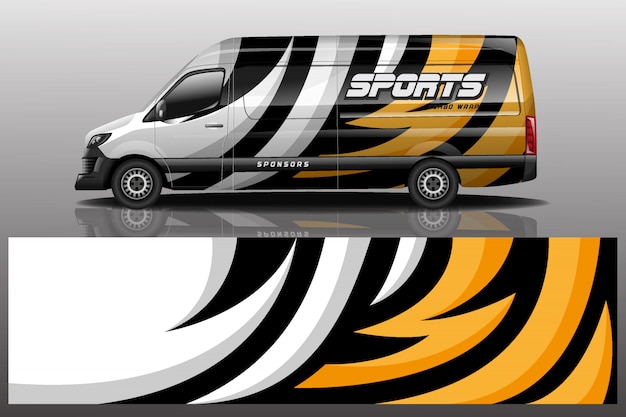 van car decal wrap illustration