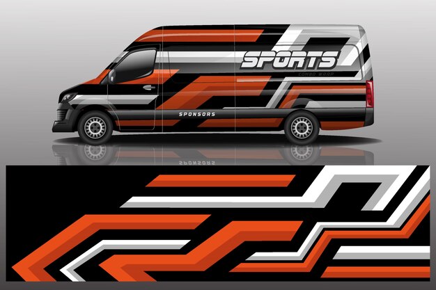 Van car decal wrap illustration