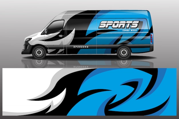 Van car decal wrap illustration