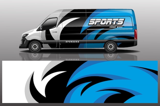 Van car decal wrap illustration