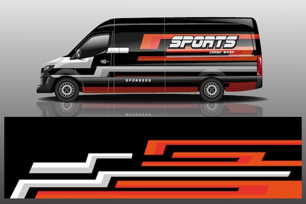 van car decal wrap illustration