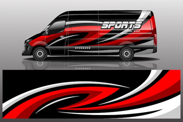 Van Car Decal Wrap Illustration