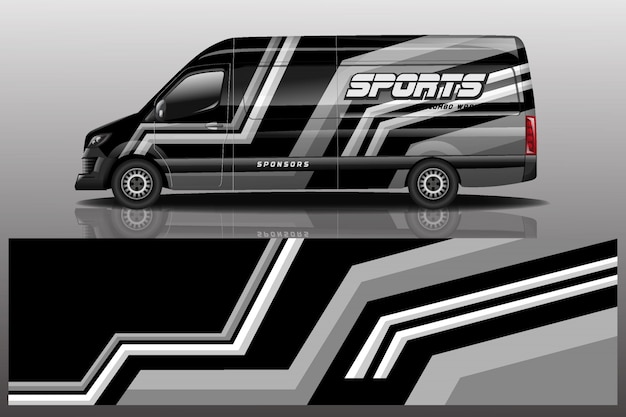 Van car decal wrap illustration