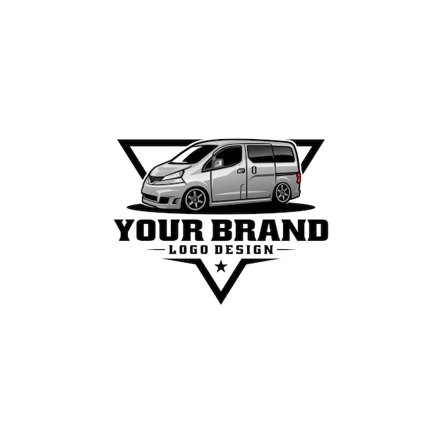 van car illustration logo vector