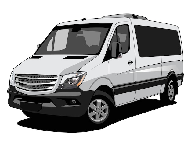 Van car transportation illustration vector design