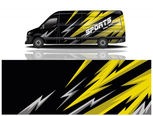 Van car wrap design for company