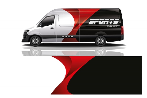 Van car wrap design for company