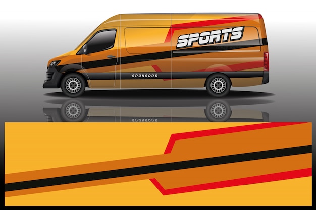 Van car wrap illustration