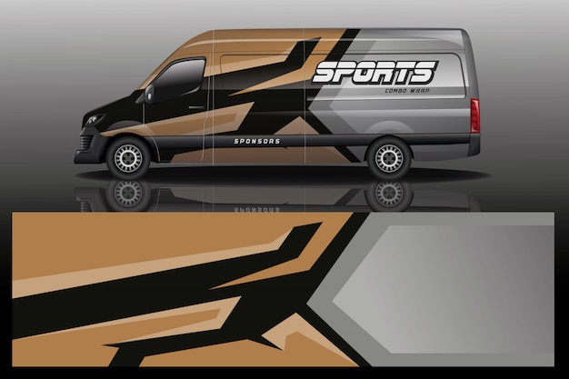 Van car wrap illustration