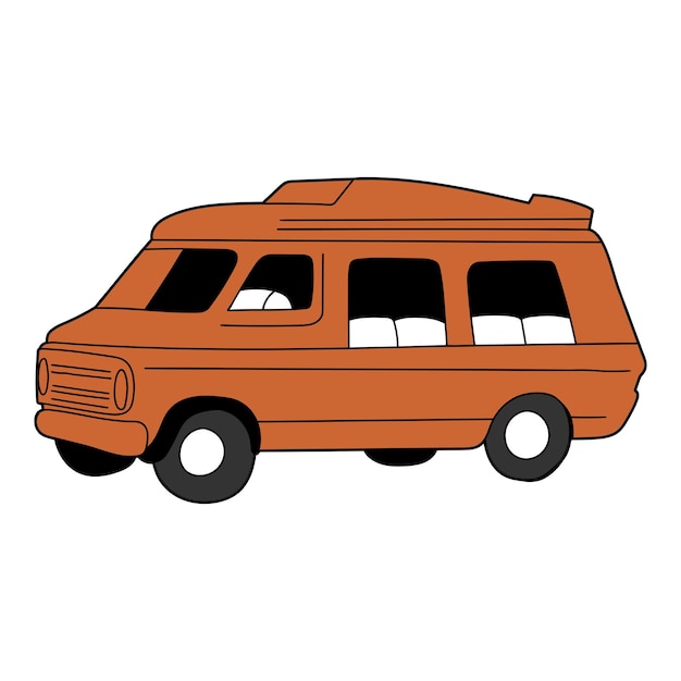 Vector van car