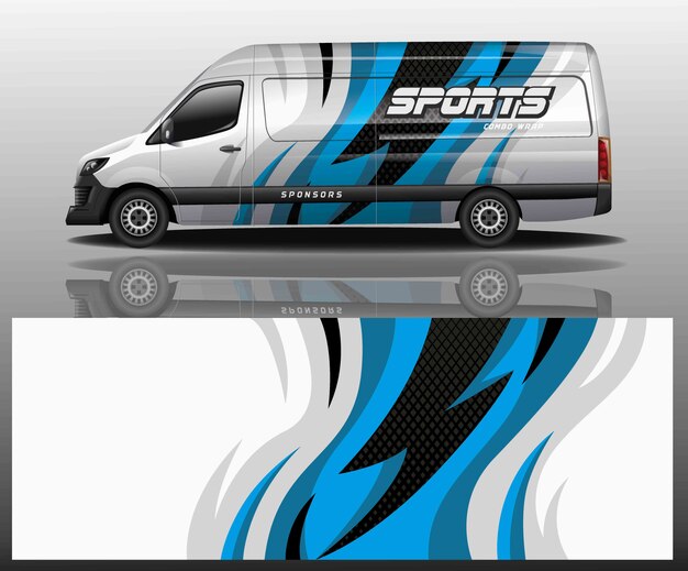 Vettore van decal wrap design vector