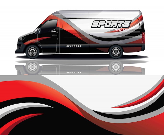 Vector van decal wrap design