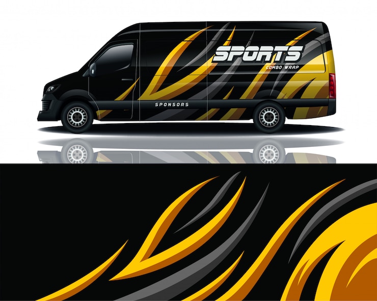 Vector van decal wrap design