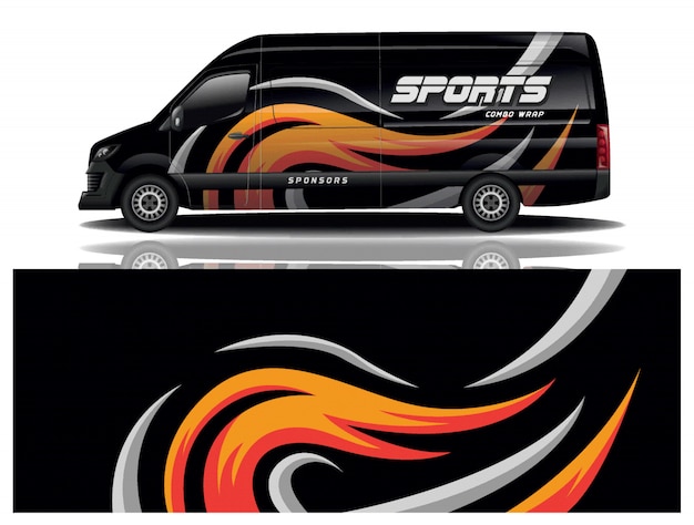 Vector van decal wrap design