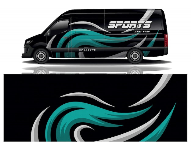 Vector van decal wrap design