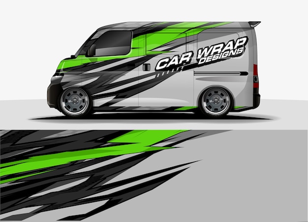 Van grafische achtergrond. abstract modern lijnen ontwerpconcept voor auto- en voertuiggrafiek vinyl wrap