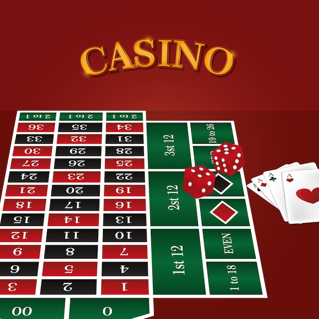 Van het de vrije tijdsspel van het casinoroulette vector de illustratie grafisch ontwerp van het spelconcept