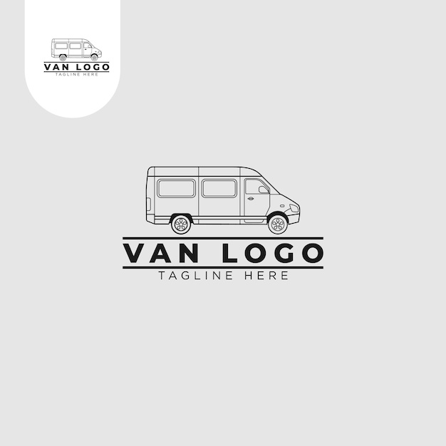 Vector van logo premium car vector