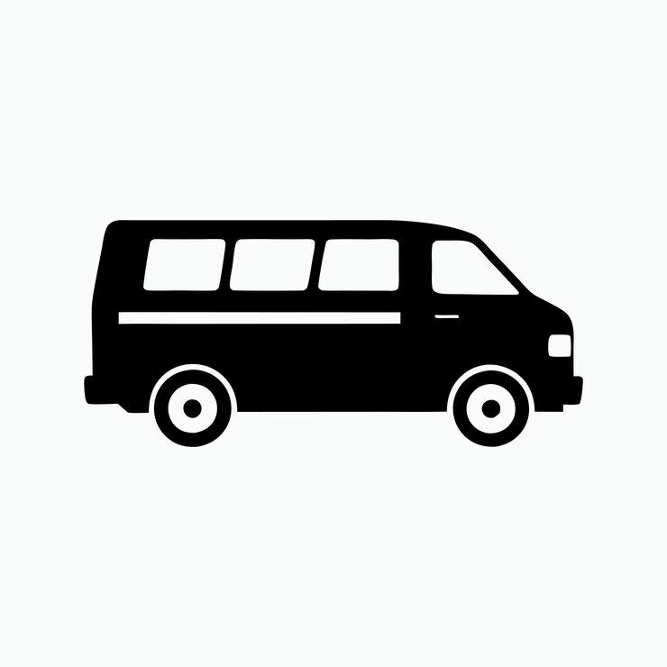 Vector van silhouette vector icon design