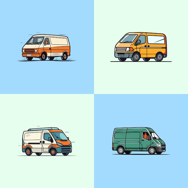 van vector clip art illustration