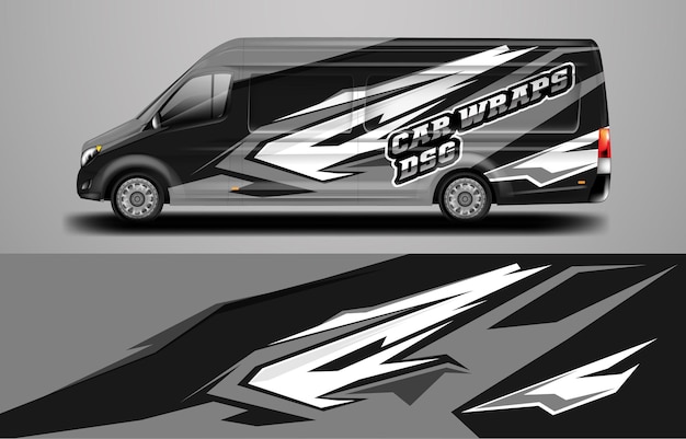 Van wrap design vettore pronto per la stampa