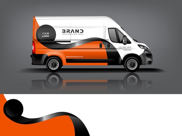 Van wrap design Wrap sticker and decal design for company eps 10 Vector formatdekal a1