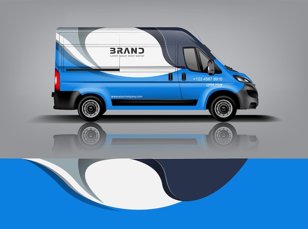 Van wrap design wrap sticker and decal design for company eps 10 vector formatdekal a1