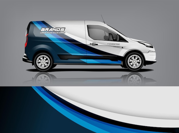 van wrap design wrap sticker and decal design for company vector format eps10 dekal a1