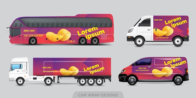 Vector van wrap design wrap sticker and decal design for company