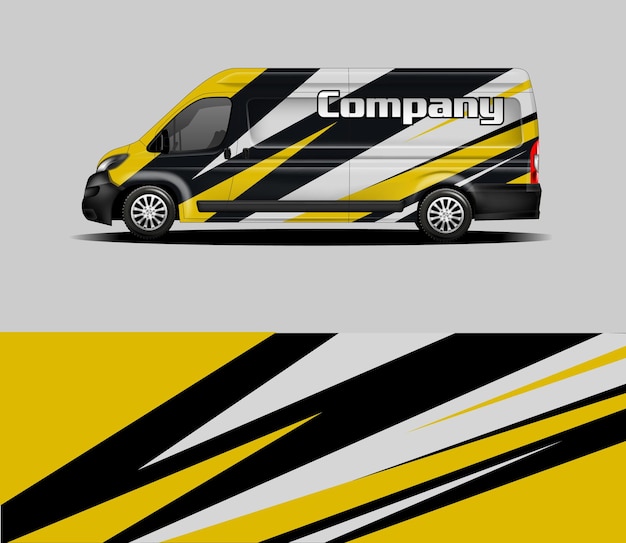 Van wrap-ontwerpsjabloon voor autobedrijf