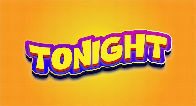 Vector vanavond text style effect