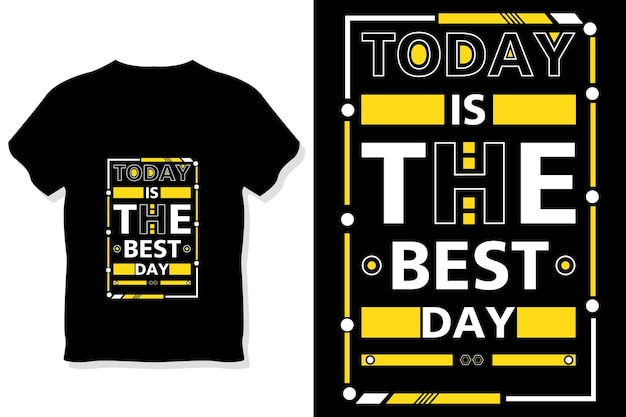 Vector vandaag is het beste motiverende typografie-t-shirtontwerp voor de dag