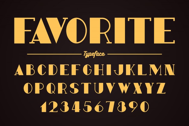 Vanguard vector decorative bold font design, alphabet