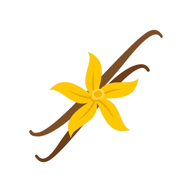 Vector vanilla flower icon flat illustration of vanilla flower vector icon isolated on white background