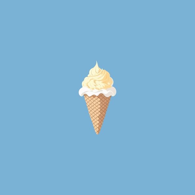 Vanilla ice cream vector illustration