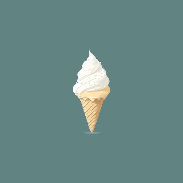 Vector vanilla ice cream vector illustration