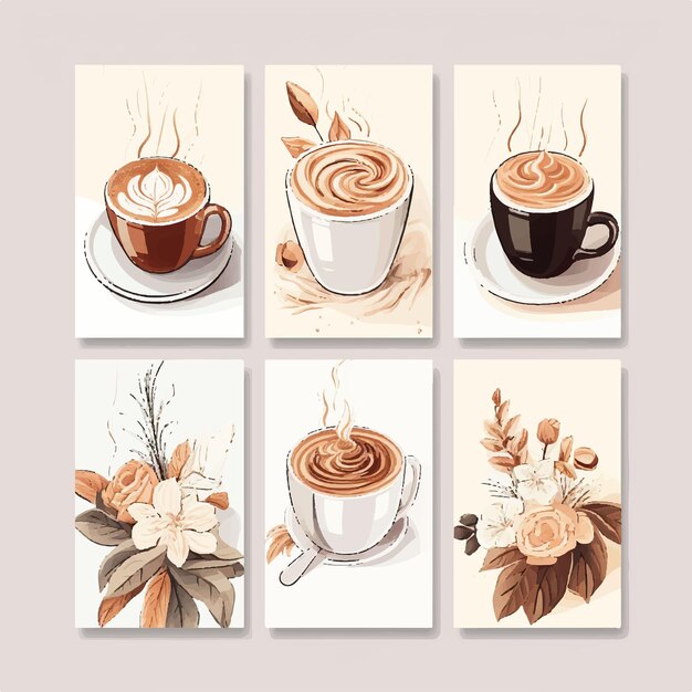 Vanilla latte smoothies drink template for social media