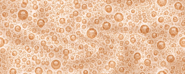 Vector vanilla seamless pattern with milk shake texture top view