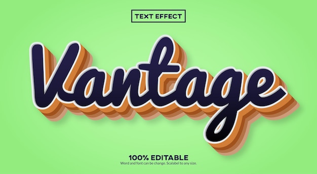 Vantage 3d retro-teksteffect