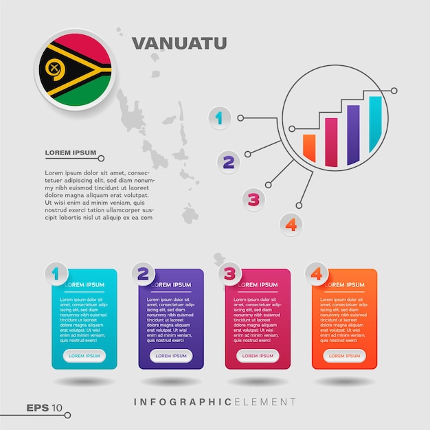 Vanuatu Chart Infographic Element