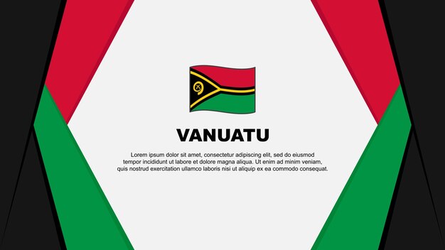 Vanuatu Flag Abstract Background Design Template Vanuatu Independence Day Banner Cartoon Vector Illustration Vanuatu Background