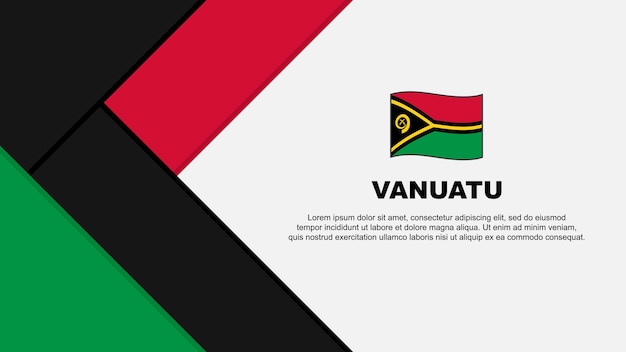 Vanuatu Flag Abstract Background Design Template Vanuatu Independence Day Banner Cartoon Vector Illustration Vanuatu Illustration